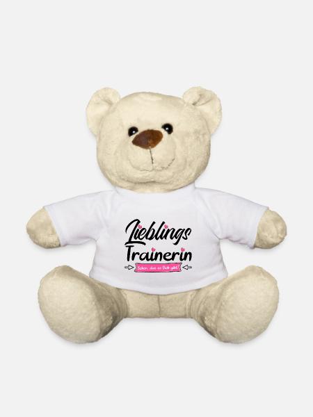 Dankeschön Danke sagen an Trainerin zum Abschied - Teddy - Weiß
