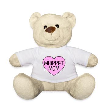 Bedlington Whippet Chien Maman Mama Mistress Heart - Nounours - blanc - Devant