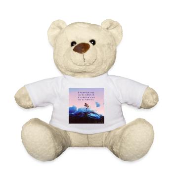 Motivation Quote Inspiring Success Mountains Sky - Teddy Bear - white - Front