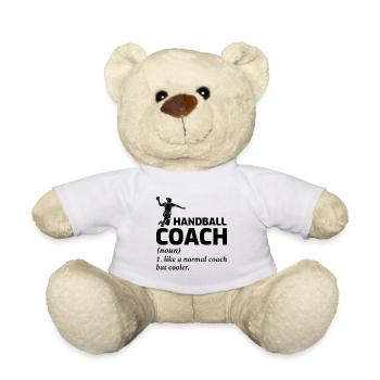 Handballtrainer Handballer Lustiger Spruch - Teddy - Weiß - Vorne