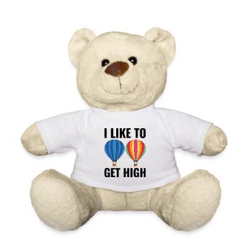 Hot Air Ballooning Hopper Balloon Ride Balloonist - Teddy Bear - white - Front