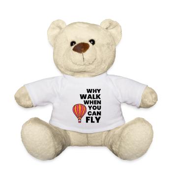 Hot Air Ballooning Hopper Balloon Ride Balloonist - Teddy Bear - white - Front