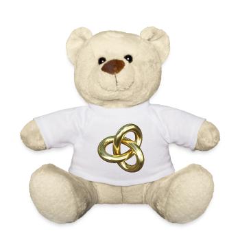 Torusknoten Gold 3D - Teddy - Weiß - Vorne