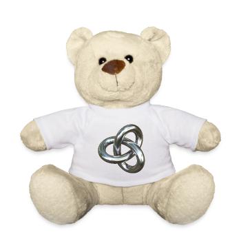 Torusknoten Silber 3D - Teddy - Weiß - Vorne