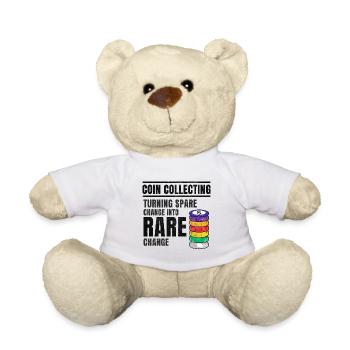 Münzsammler Sammler Numismatischer Numismatiker - Teddy - Weiß - Vorne
