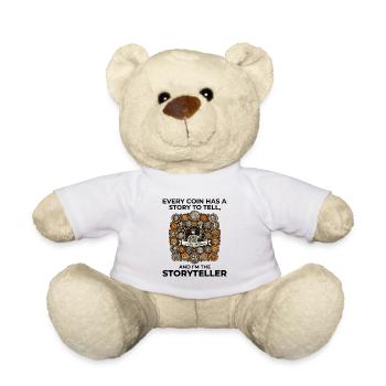 Münzsammler Sammler Numismatischer Numismatiker - Teddy - Weiß - Vorne