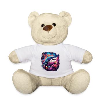 Requin à la lumière des néons - Nounours - blanc - Devant