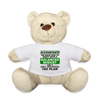 Accountant Accounting Bookkeeping Finance Funny - Teddy Bear - white - Front