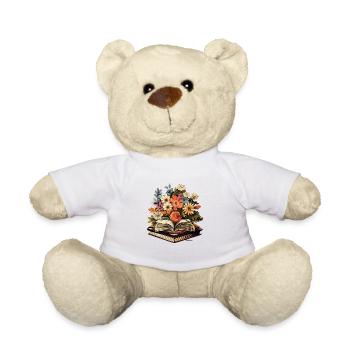 Romance en fleurs - Nounours - blanc - Devant