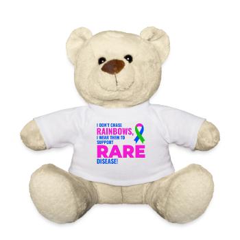 Rainbow Support for Rare Diseases Raise Awareness - Teddy Bear - white - Front