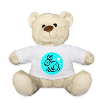 Hase Ostern Symbol - Teddy - Weiß - Vorne