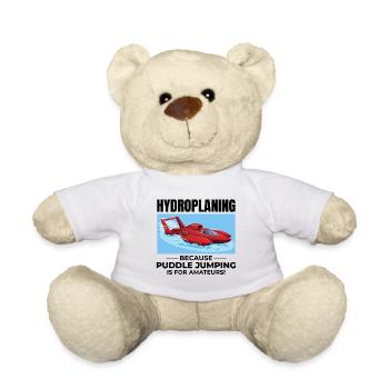 Hydroplane Boat Racing Humor Puddle Jumping Funny - Teddy Bear - white - Front