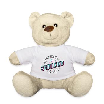 Erste Klasse Schulkind 2025 cooler Style - Teddy - Weiß - Vorne