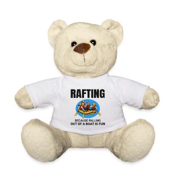 Rafting Team Raft Wildwasser Rafter Paddel Lustig - Teddy - Weiß - Vorne