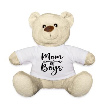 Mama von Jungen - Muttertagsgeschenk - Teddy - Weiß - Vorne