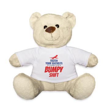 Flight Attendant Aviation Cabin Crew Airline Staff - Teddy Bear - white - Front