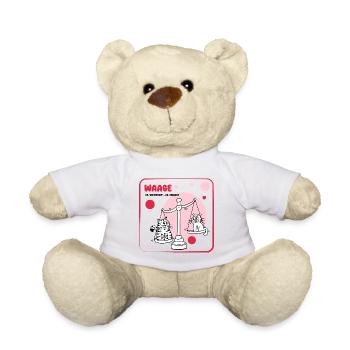 Sternzeichen Waage - Teddy - Weiß - Vorne