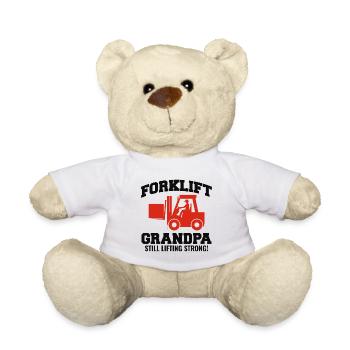 Forklift Operator Heavy Equipment Driver Grandpa - Teddy Bear - white - Front