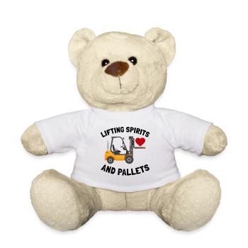 Gabelstaplerfahrer Schwermaschinenfahrer Lustig - Teddy - Weiß - Vorne
