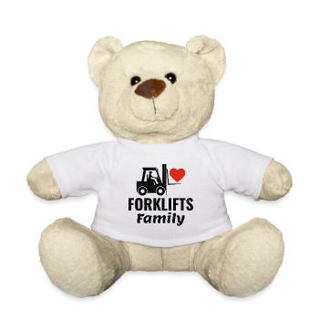 Gabelstaplerfahrer Fahrerfamilie für schwere Geräte - Teddy - Weiß - Vorne