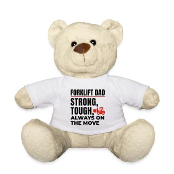 Gabelstaplerfahrer Vater Fahrer für schwere Geräte Lustig - Teddy - Weiß - Vorne