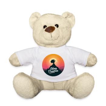 Père Noël sur le mont Joyeux Noël - Nounours - blanc - Devant