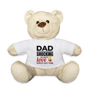 Papa électricien : nous choquer avec amour - Nounours - blanc - Devant