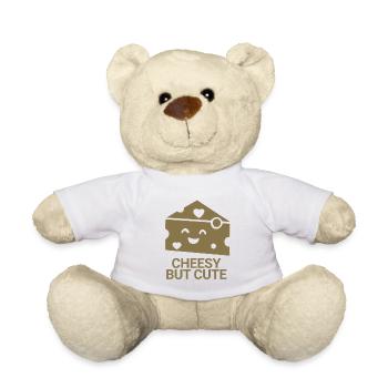 Cheesy but cute - Teddy Bear - white - Front