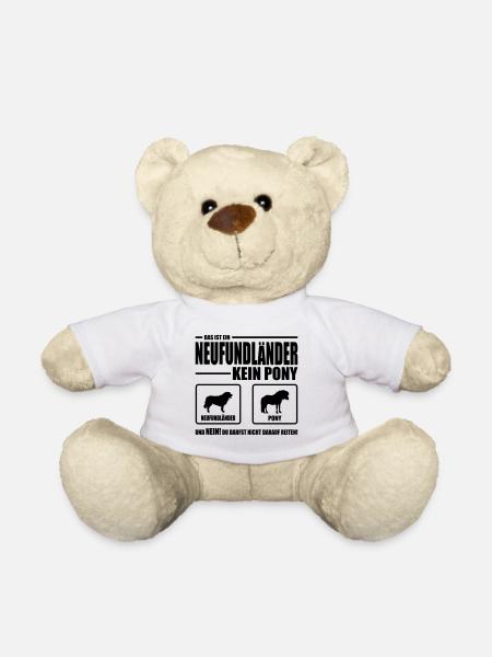 NEUFUNDLÄNDER kein Pony Wilsigns Hundespruch Hund - Teddy - Weiß