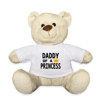 Daddy Of A Princess, Papa, Mama, Tochter, Geschenk - Teddy - Weiß - Vorne