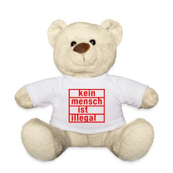kein mensch ist illegal - Teddy - Weiß - Vorne