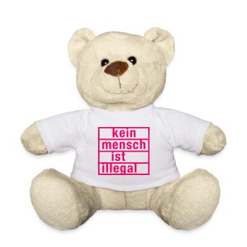 kein mensch ist illegal - Teddy - Weiß - Vorne