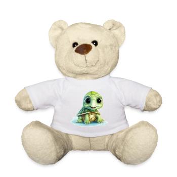 petite tortue mignonne - Nounours - blanc - Devant