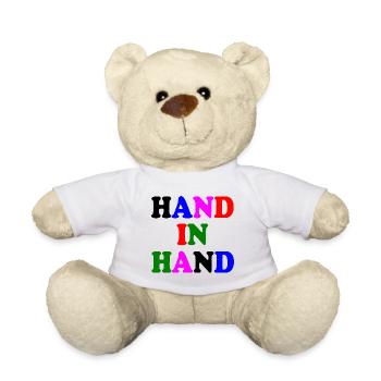 Hand in hand - Teddy - Weiß - Vorne