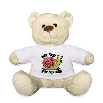 Funny Vineyard Snail Funny Snail Saying - Teddy Bear - white - Front