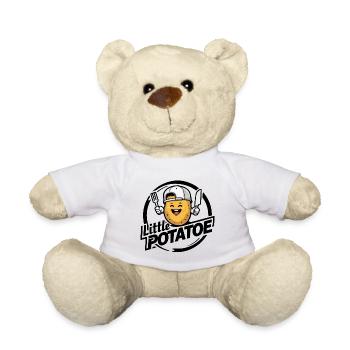 Drôle de pomme de terre avec casquette de baseball Végétalien Végétarien - Nounours - blanc - Devant