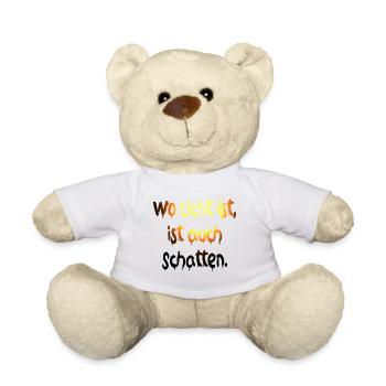 Where there is light there is also shadow - Teddy Bear - white - Front