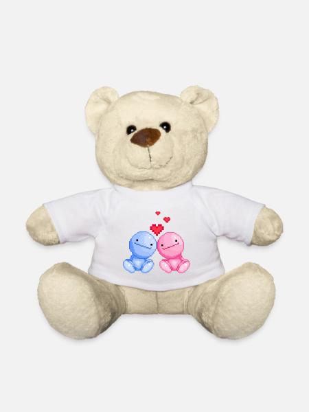 Nohohon in love with Valentine's Day - Teddy Bear - white