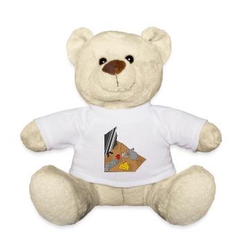 Maus mit Maus - Teddy - Weiß - Vorne