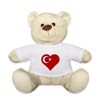 A heart for Turkey - Teddy Bear - white - Front