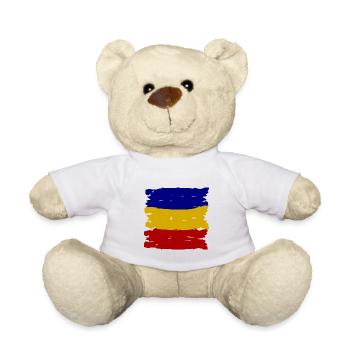 The Romanian flag - Teddy Bear - white - Front