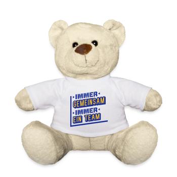 Immer Gemeinsam (Schriftzug) - Teddy - Weiß - Vorne