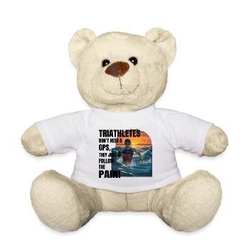Schwimmen, Radfahren, Laufen, Triathlon, Triathlet, Leichtathletik - Teddy - Weiß - Vorne