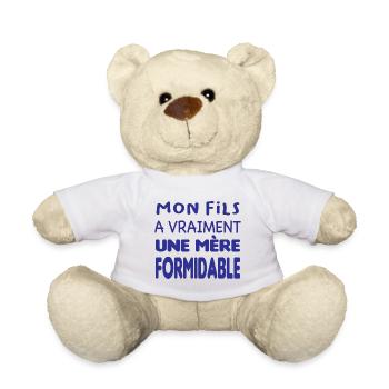 Mère formidable - Nounours - blanc - Devant
