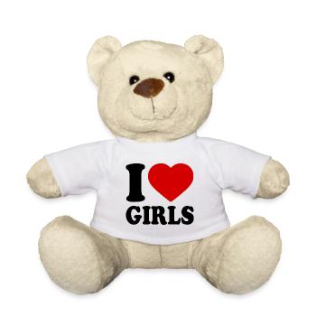 I love girls - Nounours - blanc - Devant