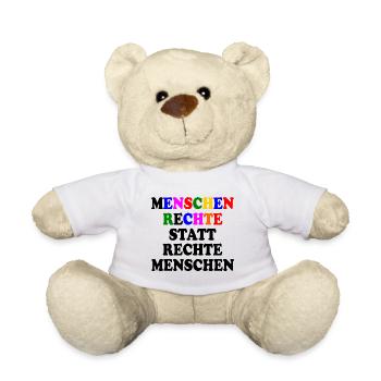 menschenrechte statt rechte menschen - Teddy - Weiß - Vorne