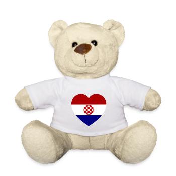 The heart of love for Croatia - Teddy Bear - white - Front