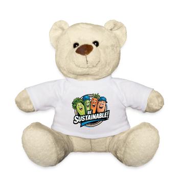 Sustainability Funny vegetables are happy for veggies - Teddy Bear - white - Front