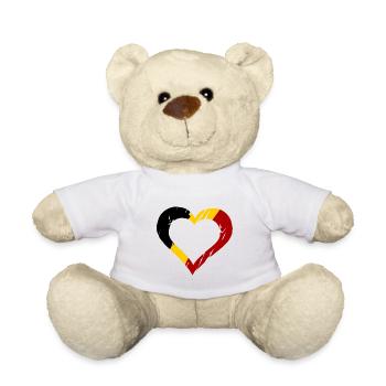 Le cœur belge - Nounours - blanc - Devant