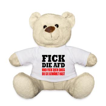 fick die afd - Teddy - Weiß - Vorne